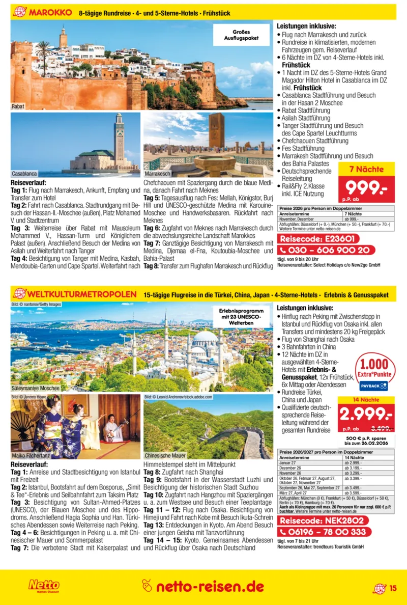 Netto-Reisen Prospekt vom 29.01.2026, Seite 15
