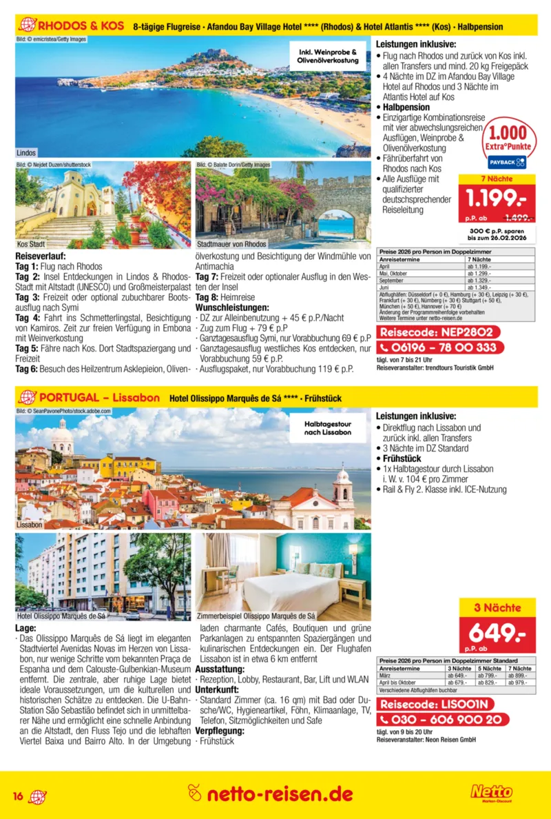 Netto-Reisen Prospekt vom 29.01.2026, Seite 16