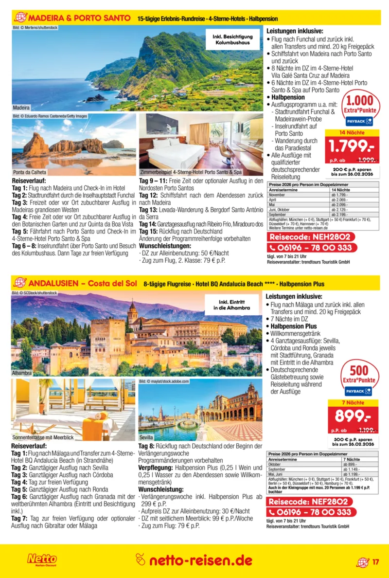 Netto-Reisen Prospekt vom 29.01.2026, Seite 17