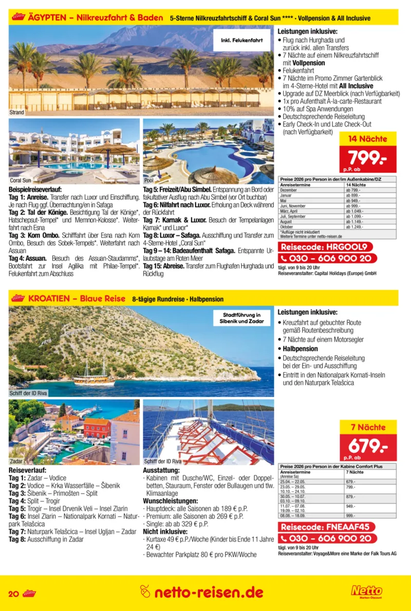 Netto-Reisen Prospekt vom 29.01.2026, Seite 20