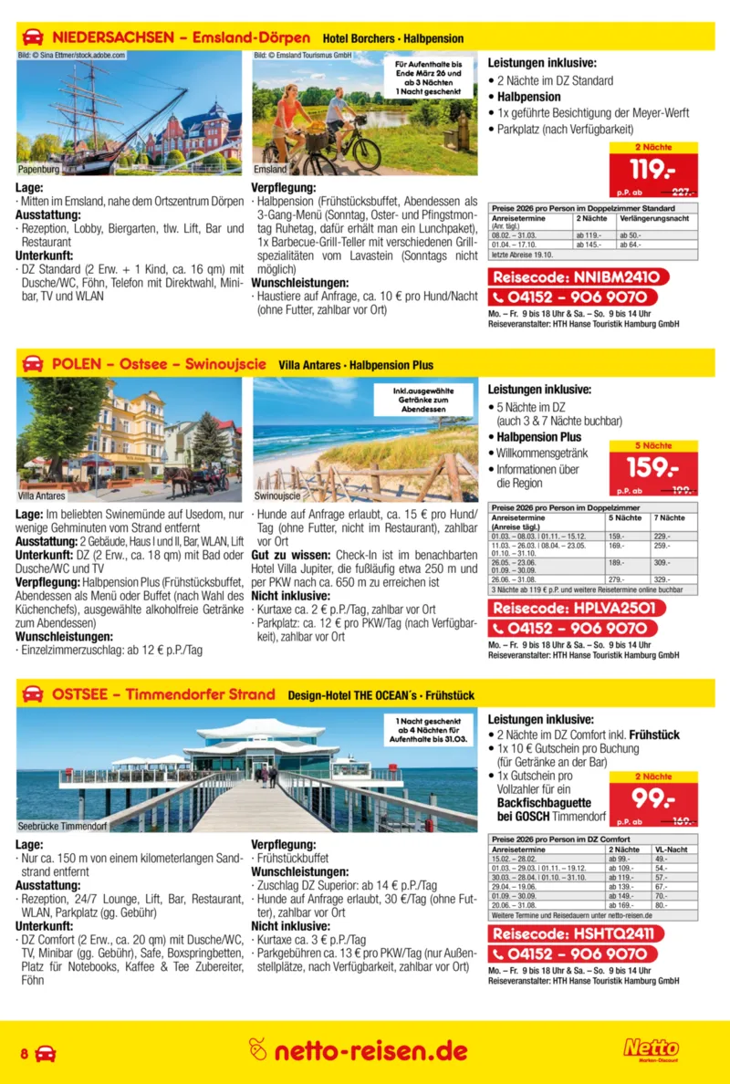 Netto-Reisen Prospekt vom 29.01.2026, Seite 8