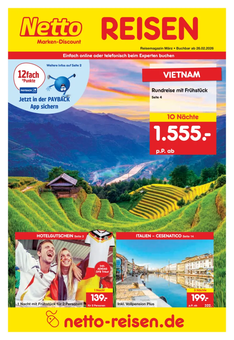 Netto-Reisen Prospekt vom 26.02.2026, Seite 1