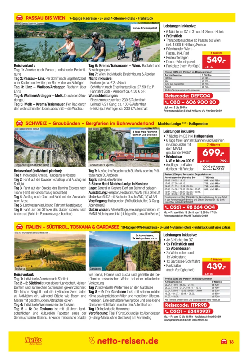 Netto-Reisen Prospekt vom 26.02.2026, Seite 13