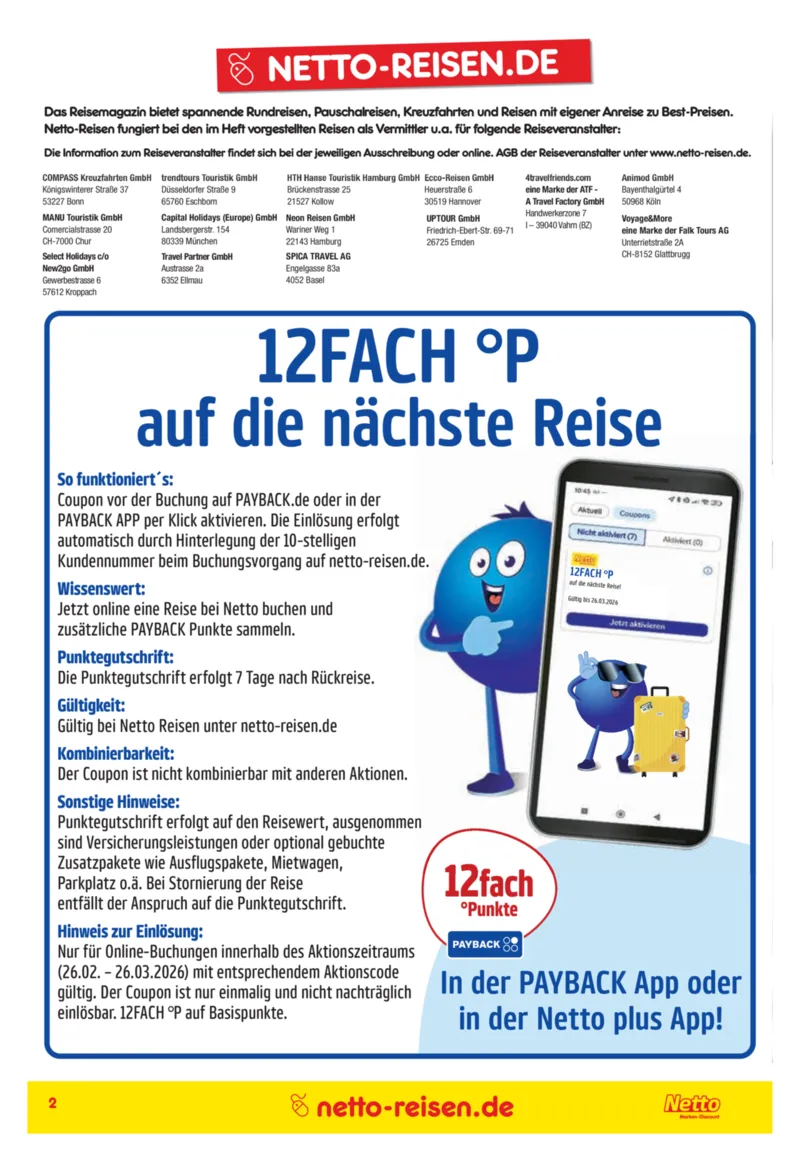 Netto-Reisen Prospekt vom 26.02.2026, Seite 2