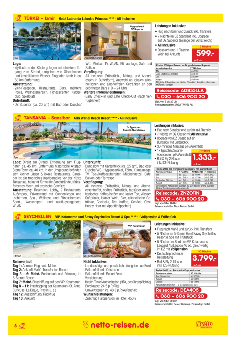 Netto-Reisen Prospekt vom 26.02.2026, Seite 8