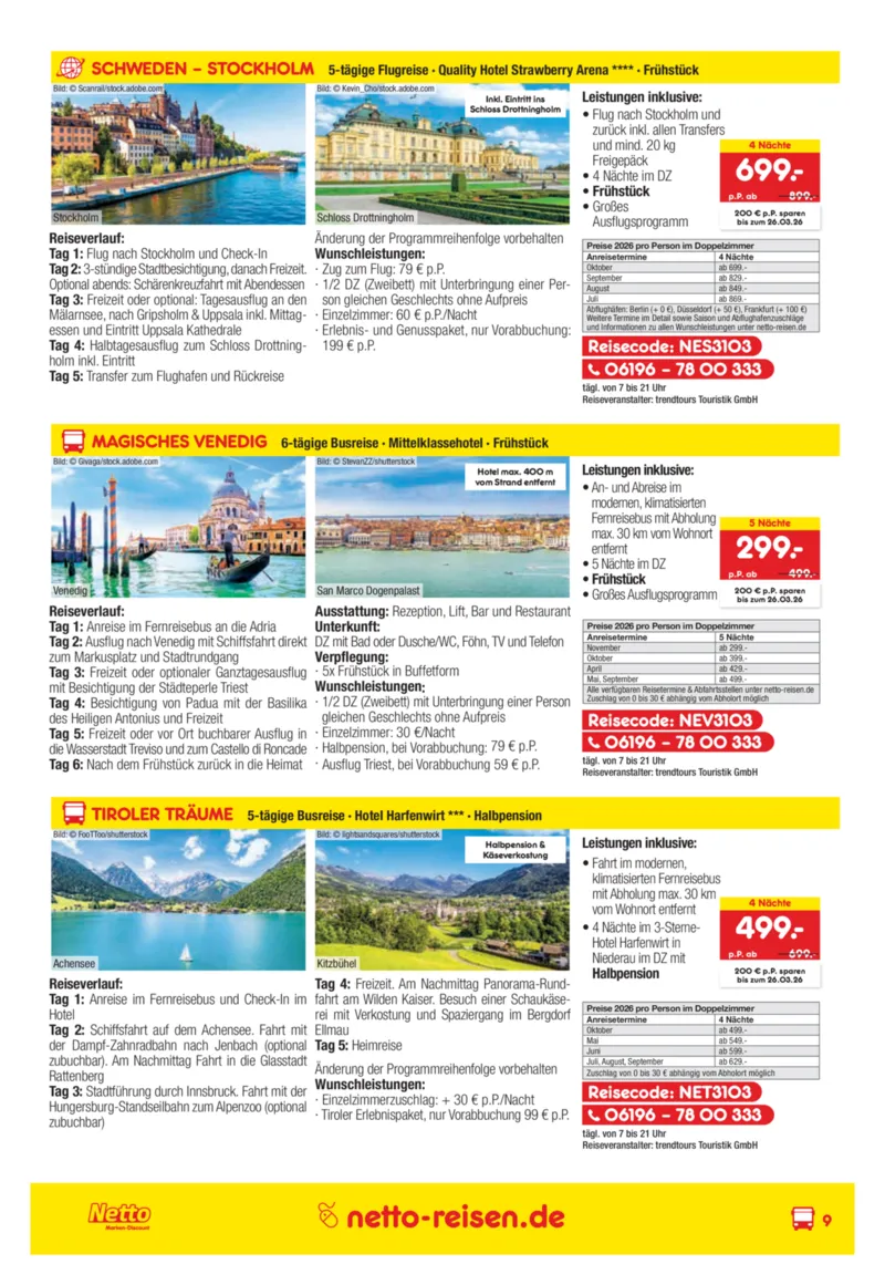 Netto-Reisen Prospekt vom 26.02.2026, Seite 9