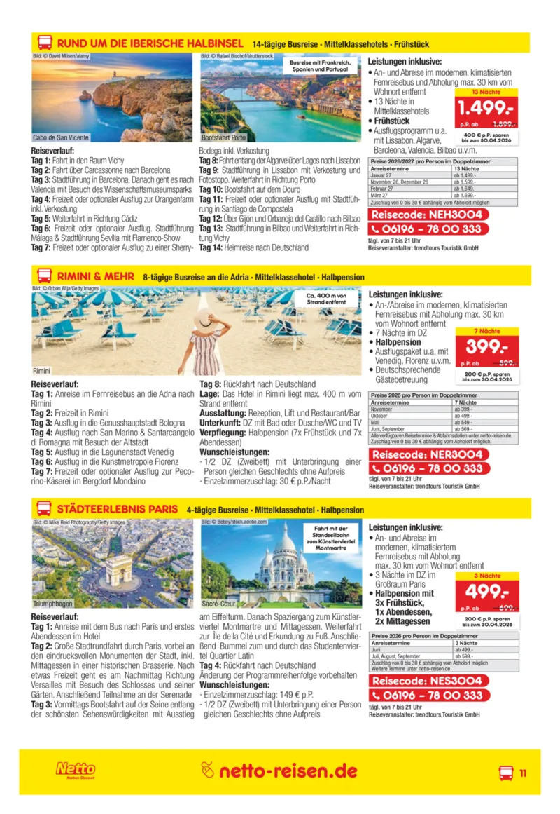 Netto-Reisen Prospekt vom 27.03.2026, Seite 11