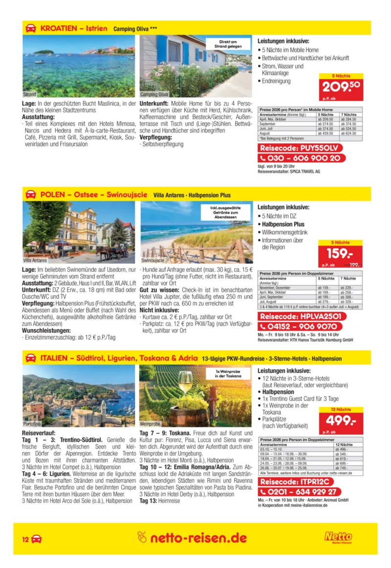 Netto-Reisen Prospekt vom 27.03.2026, Seite 12