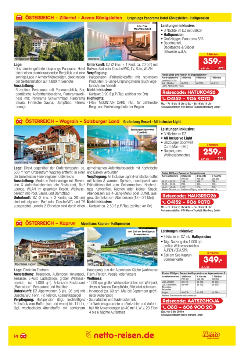 Netto-Reisen Prospekt vom 27.03.2026, Seite 14