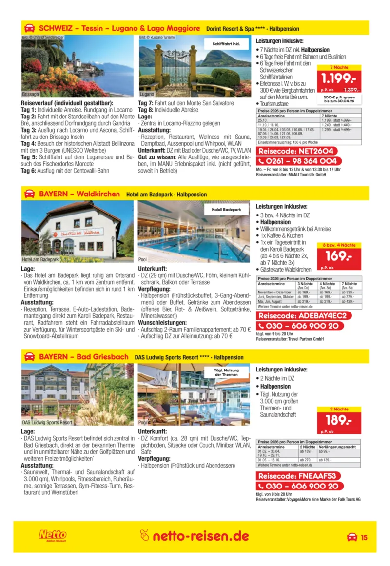Netto-Reisen Prospekt vom 27.03.2026, Seite 15