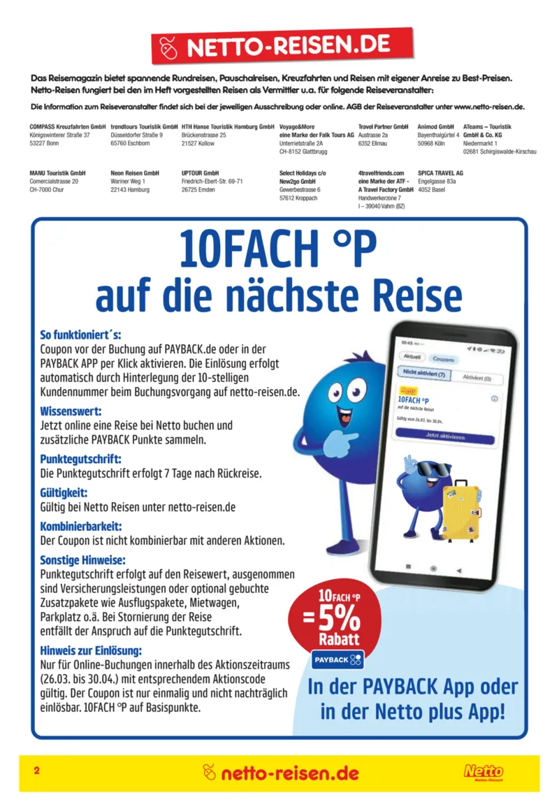 Netto-Reisen Prospekt vom 27.03.2026, Seite 2