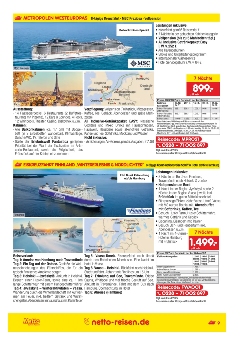 Netto-Reisen Prospekt vom 27.03.2026, Seite 9