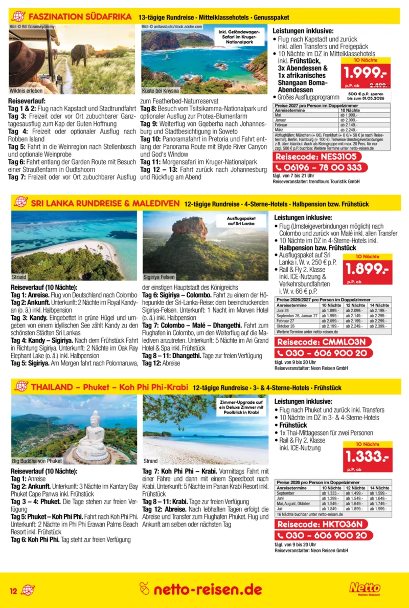 Netto-Reisen Prospekt vom 30.04.2026, Seite 12