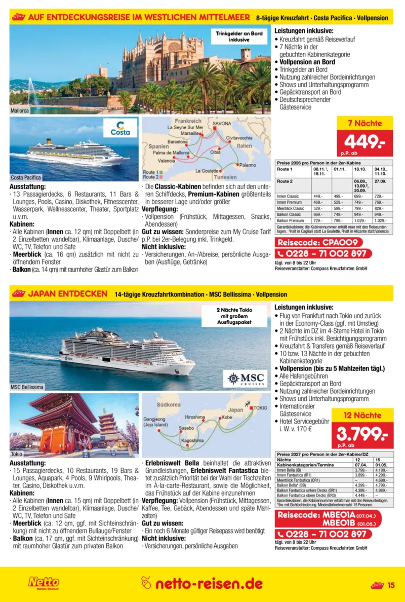 Netto-Reisen Prospekt vom 30.04.2026, Seite 15