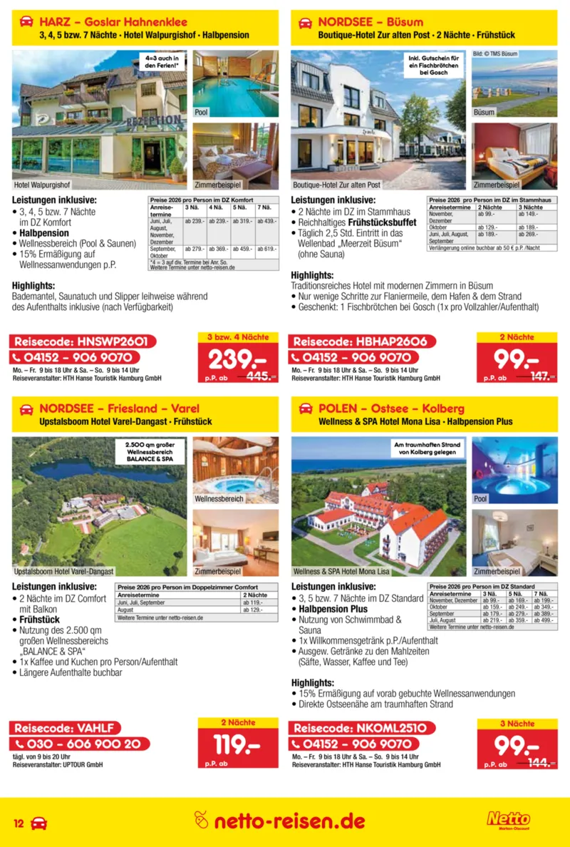 Netto-Reisen Prospekt vom 28.05.2026, Seite 12