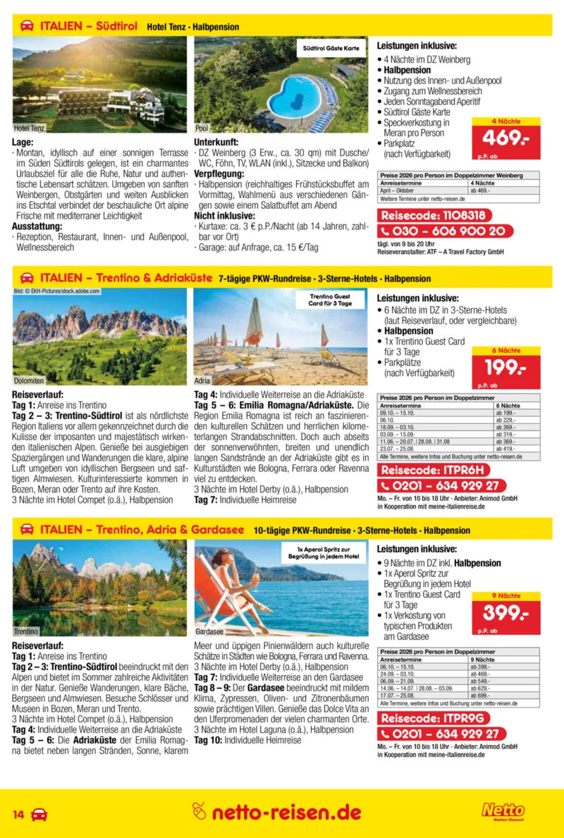 Netto-Reisen Prospekt vom 28.05.2026, Seite 14