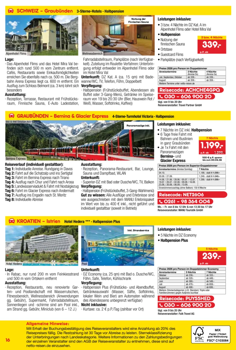 Netto-Reisen Prospekt vom 28.05.2026, Seite 16