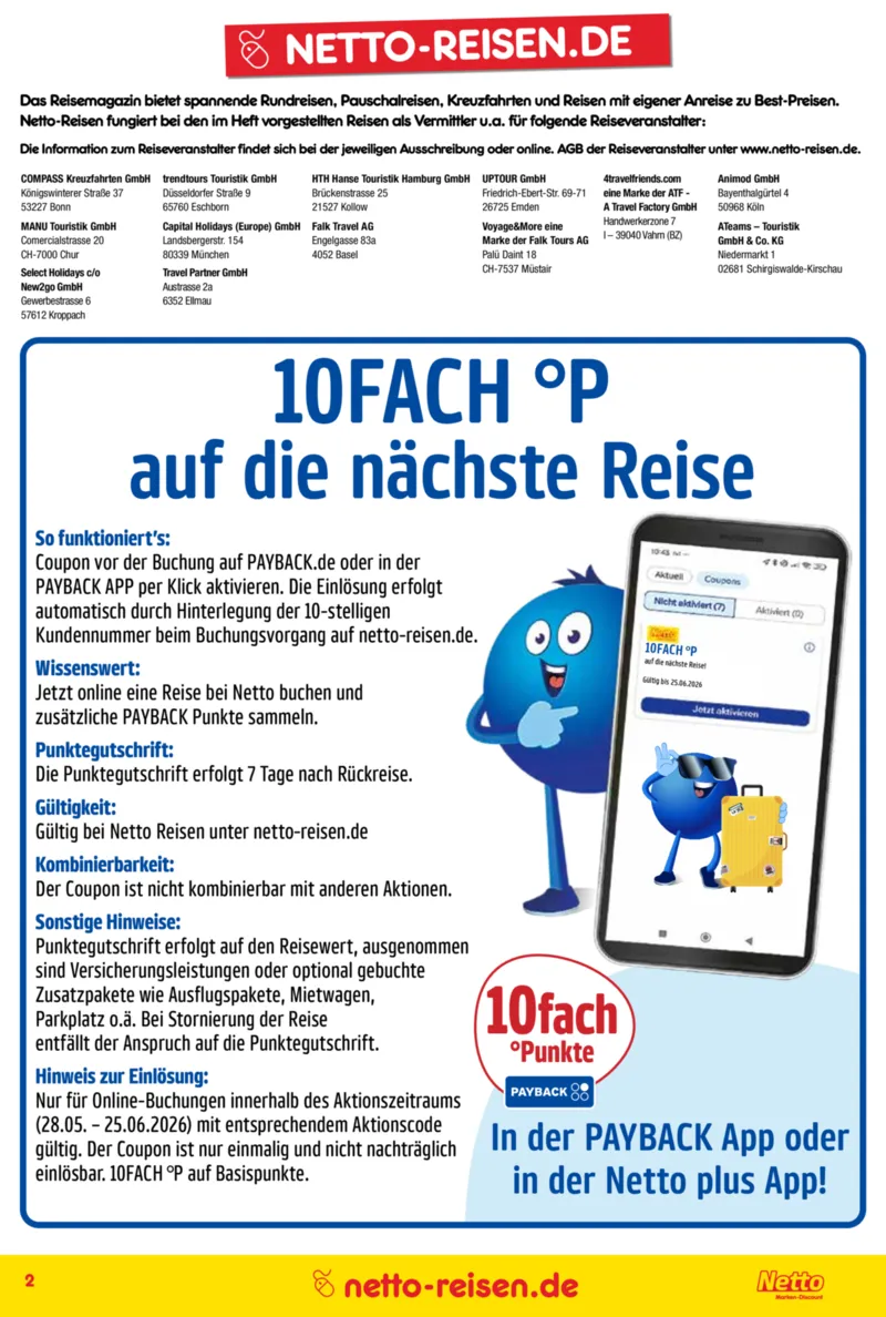 Netto-Reisen Prospekt vom 28.05.2026, Seite 2