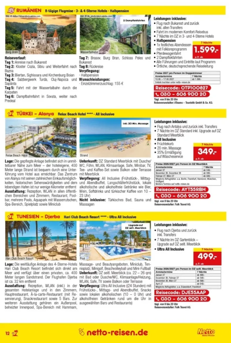 Netto-Reisen Prospekt vom 30.07.2026, Seite 12