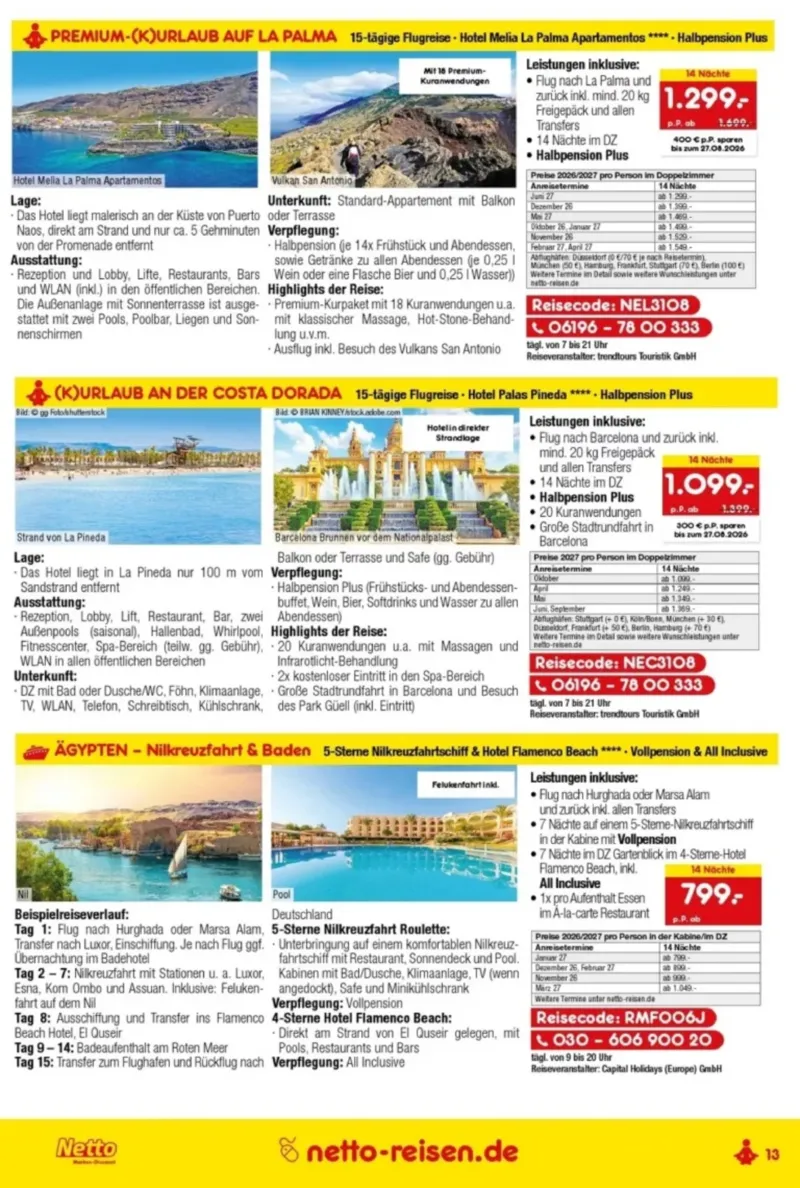 Netto-Reisen Prospekt vom 30.07.2026, Seite 13