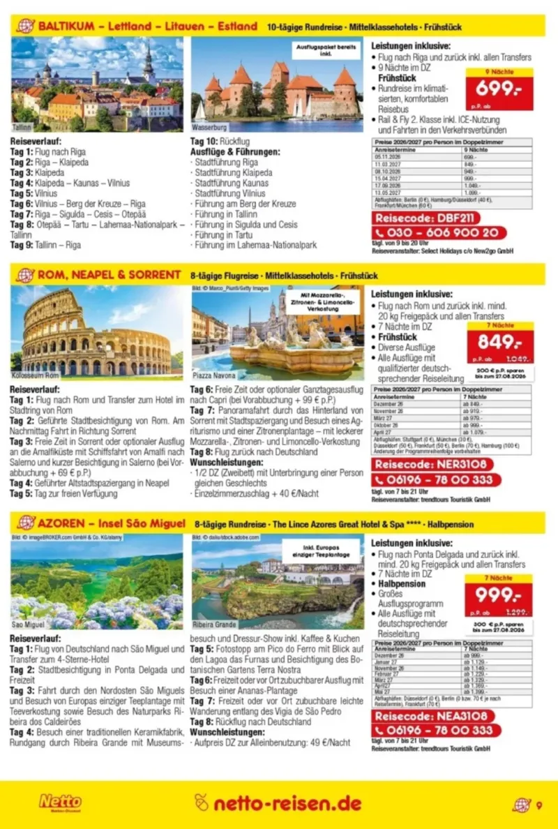 Netto-Reisen Prospekt vom 30.07.2026, Seite 9