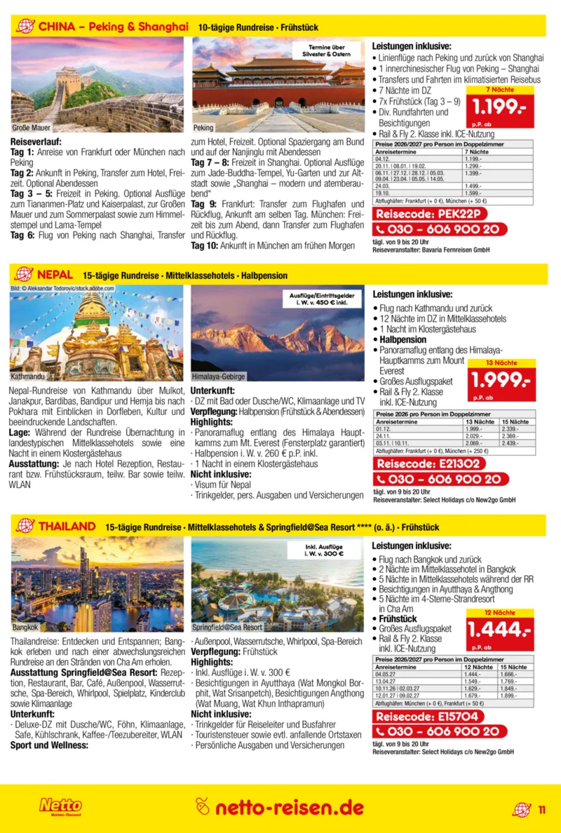 Netto-Reisen Prospekt vom 27.08.2026, Seite 11