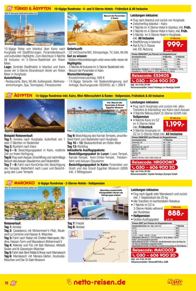 Netto-Reisen Prospekt vom 27.08.2026, Seite 12