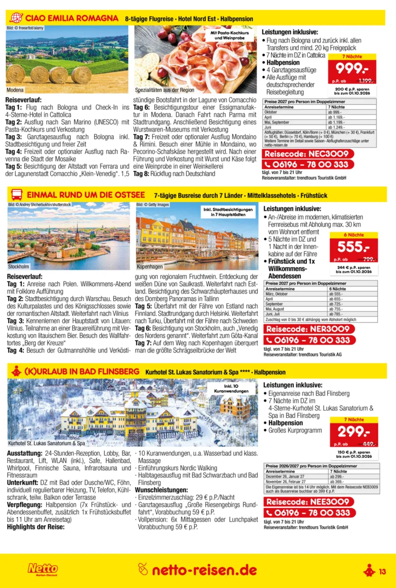Netto-Reisen Prospekt vom 27.08.2026, Seite 13