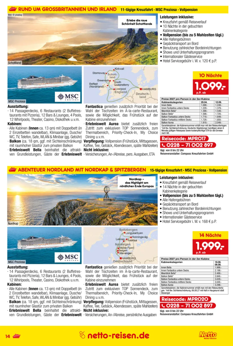 Netto-Reisen Prospekt vom 27.08.2026, Seite 14