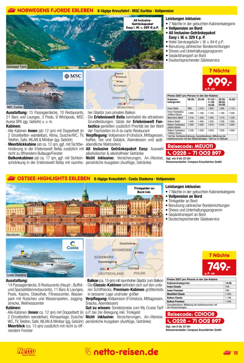 Netto-Reisen Prospekt vom 27.08.2026, Seite 15