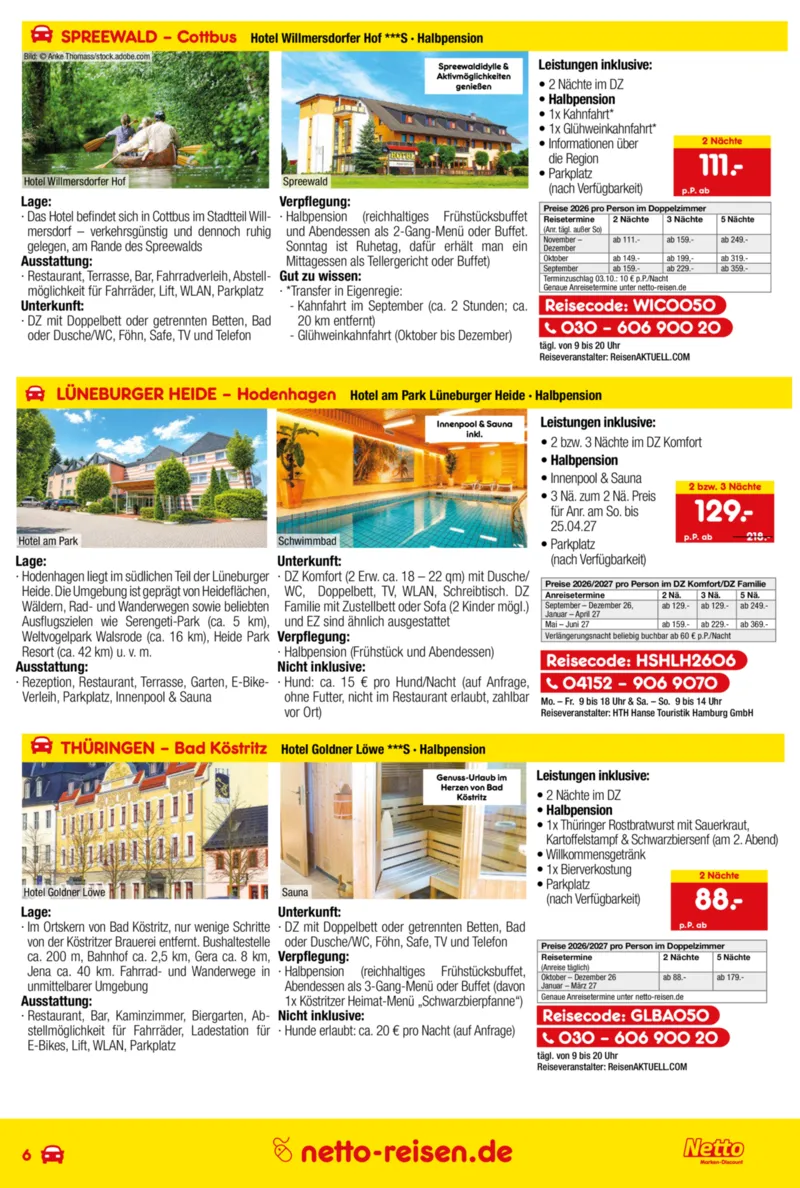 Netto-Reisen Prospekt vom 27.08.2026, Seite 6