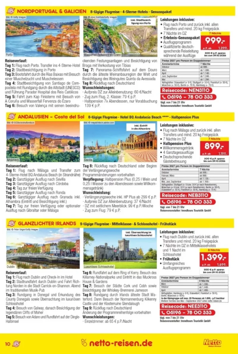 Netto-Reisen Prospekt vom 28.09.2026, Seite 10