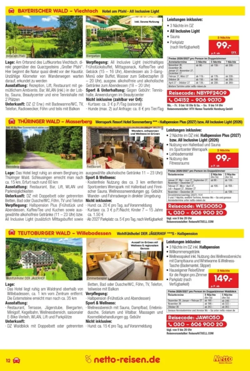 Netto-Reisen Prospekt vom 28.09.2026, Seite 12