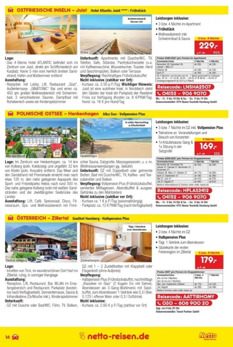 Netto-Reisen Prospekt vom 28.09.2026, Seite 14