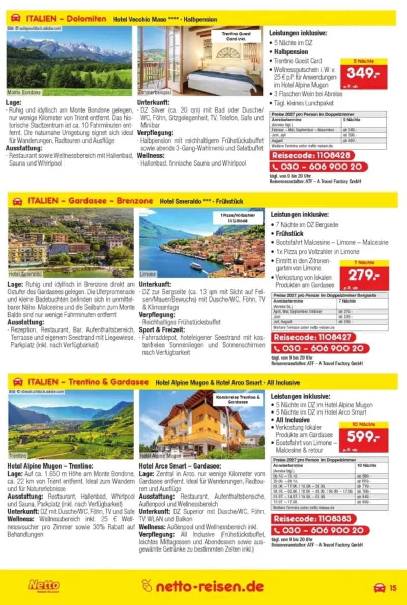 Netto-Reisen Prospekt vom 28.09.2026, Seite 15