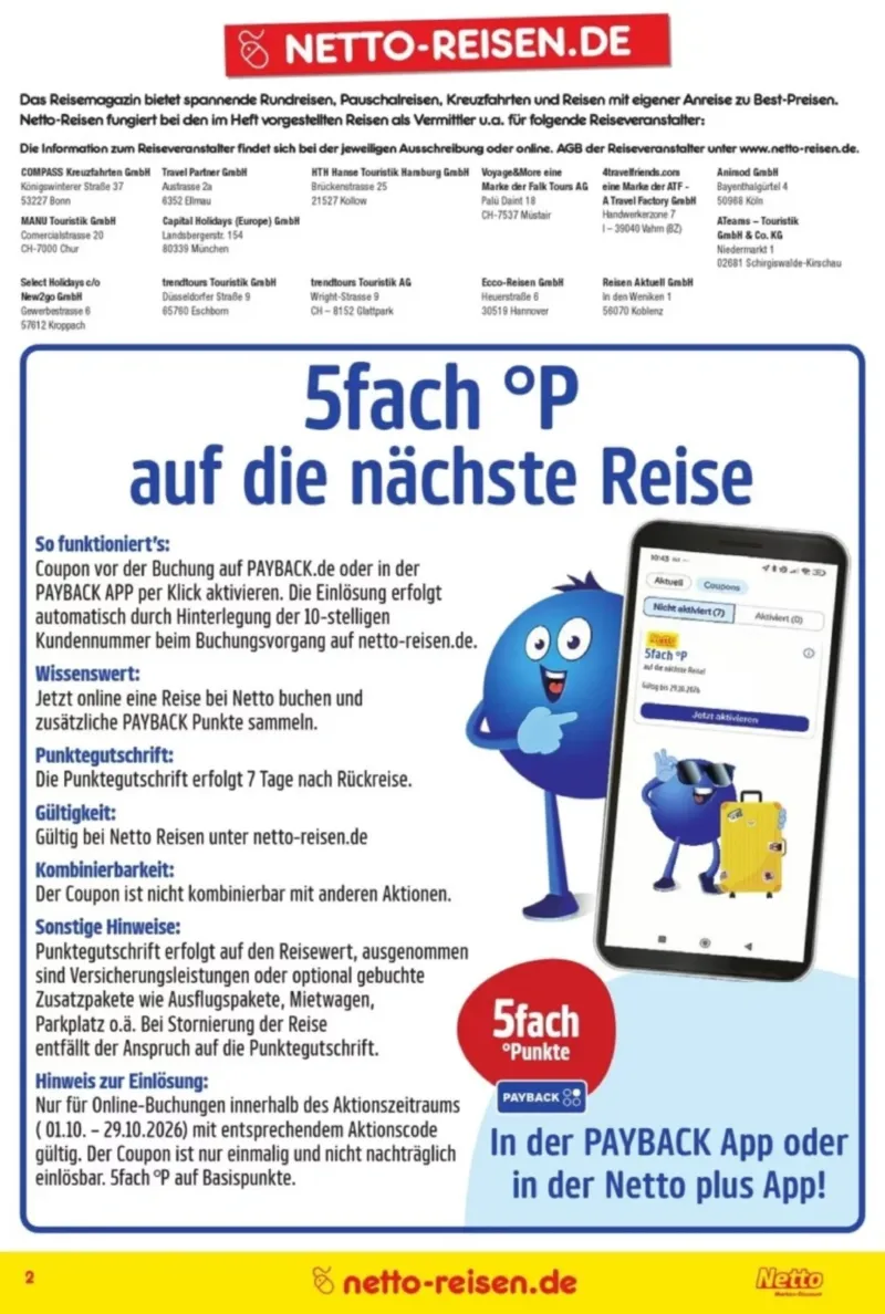 Netto-Reisen Prospekt vom 28.09.2026, Seite 2