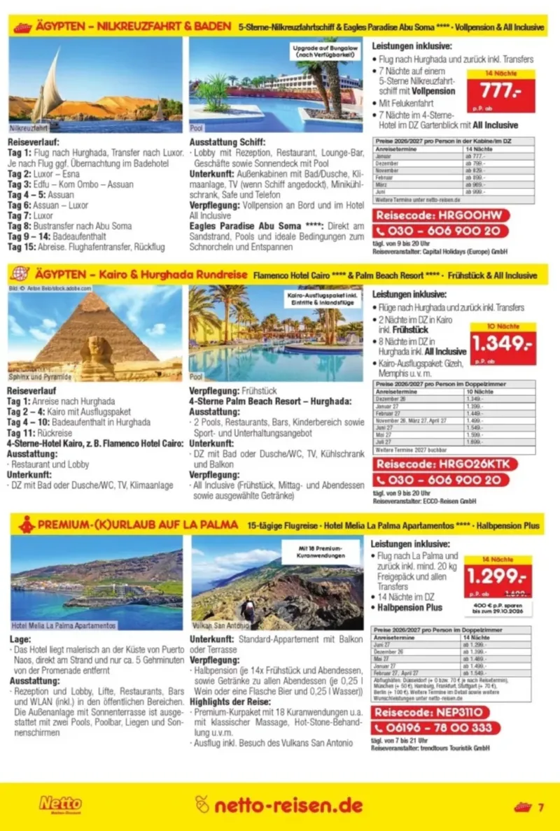 Netto-Reisen Prospekt vom 28.09.2026, Seite 7