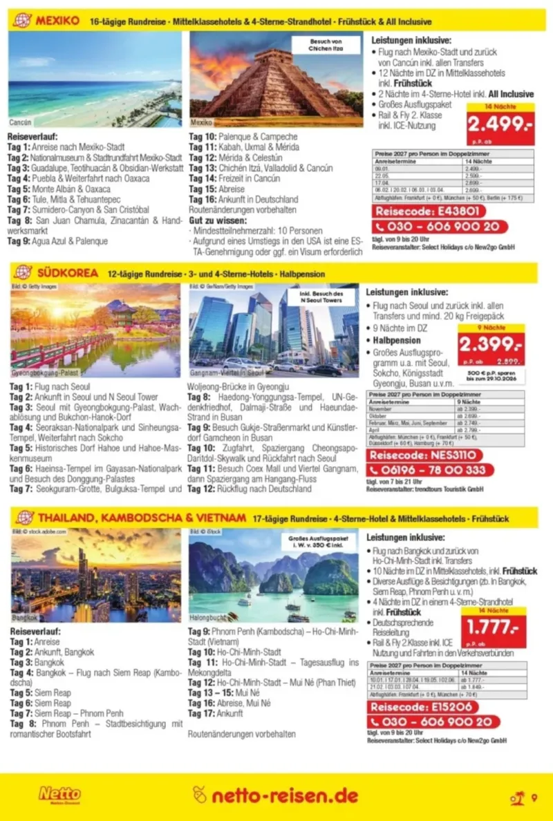 Netto-Reisen Prospekt vom 28.09.2026, Seite 9