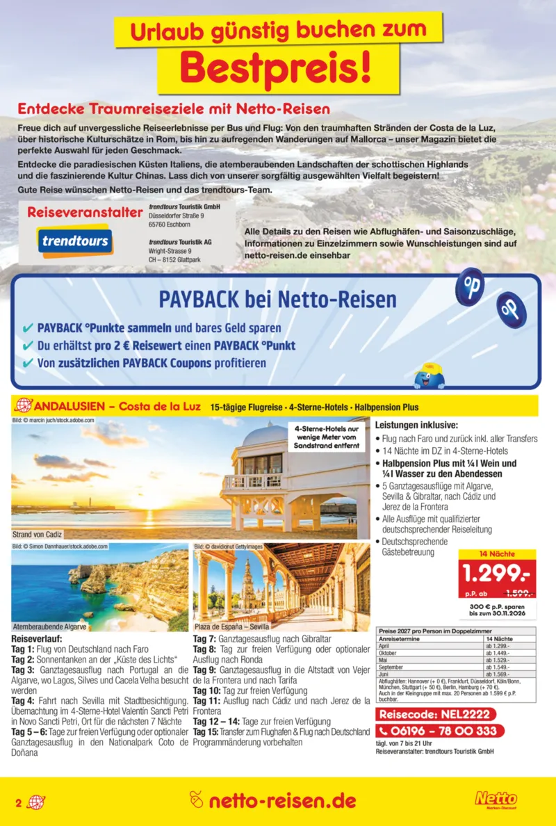 Netto-Reisen Prospekt vom 15.10.2026, Seite 2