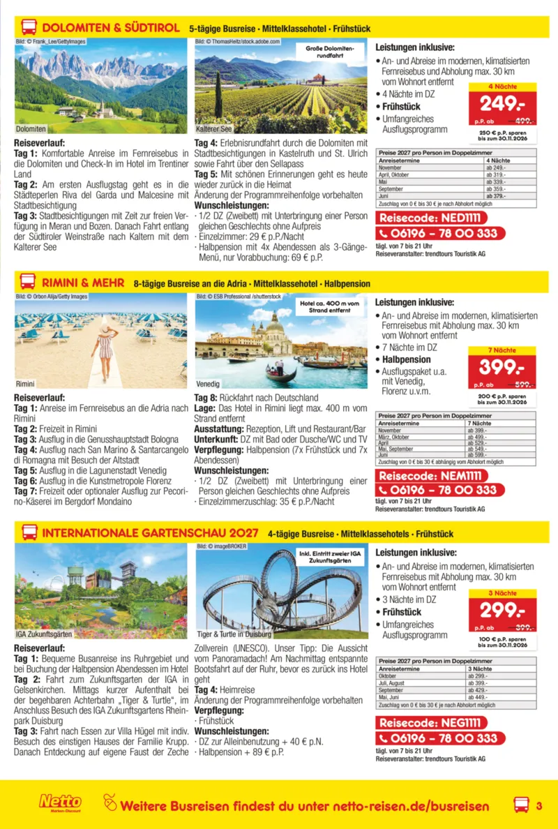 Netto-Reisen Prospekt vom 15.10.2026, Seite 3