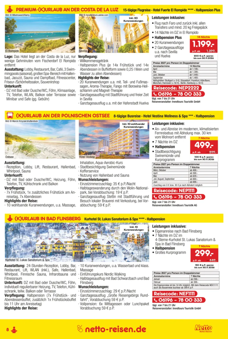 Netto-Reisen Prospekt vom 15.10.2026, Seite 8