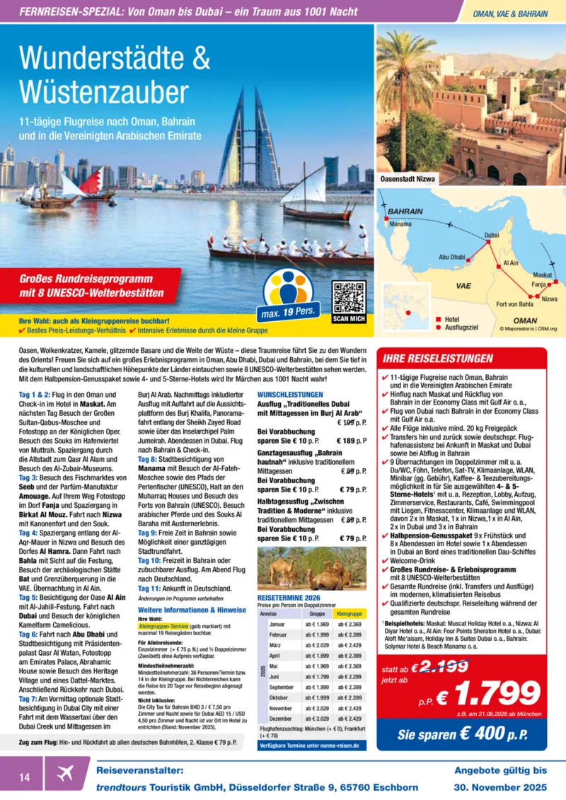 Norma-Reisen Prospekt vom 01.11.2025, Seite 14