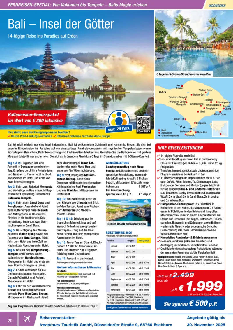 Norma-Reisen Prospekt vom 01.11.2025, Seite 20