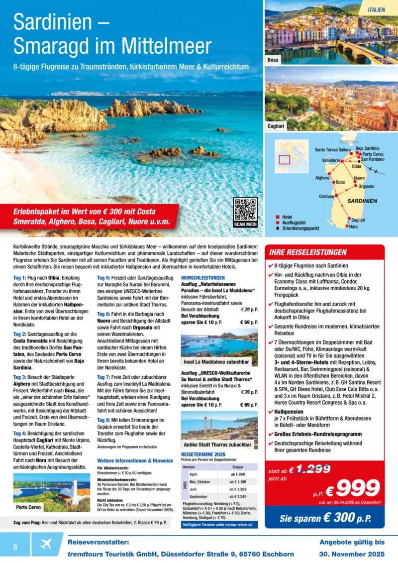 Norma-Reisen Prospekt vom 01.11.2025, Seite 8