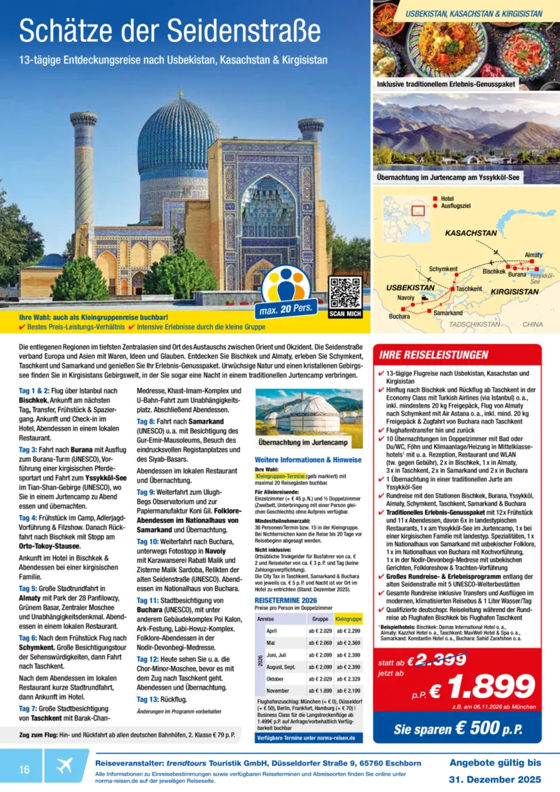 Norma-Reisen Prospekt vom 01.12.2025, Seite 16