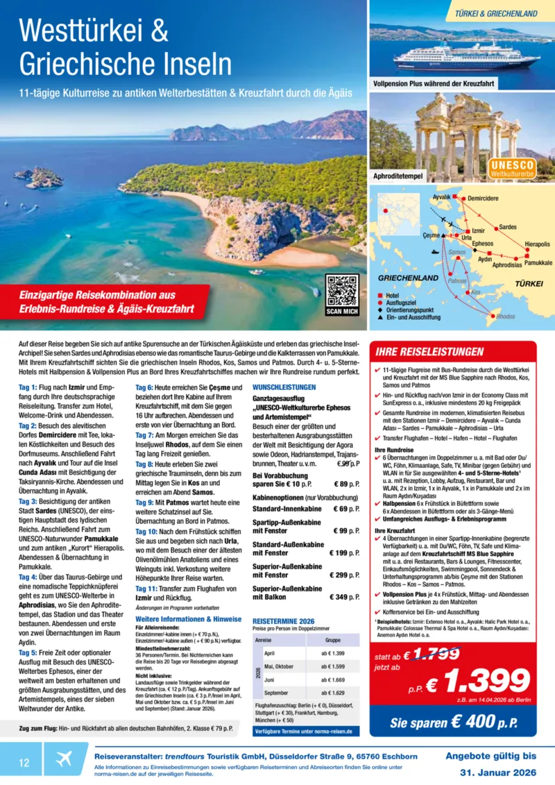 Norma-Reisen Prospekt vom 01.01.2026, Seite 12