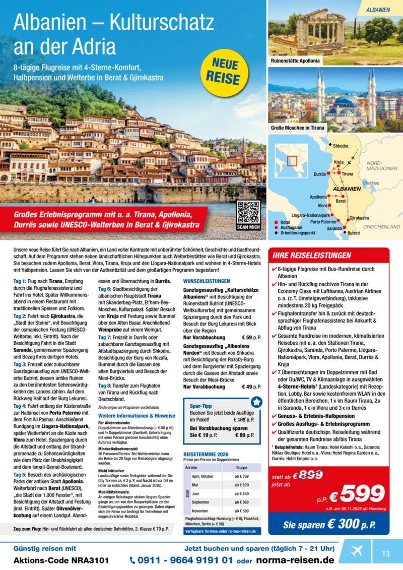 Norma-Reisen Prospekt vom 01.01.2026, Seite 13
