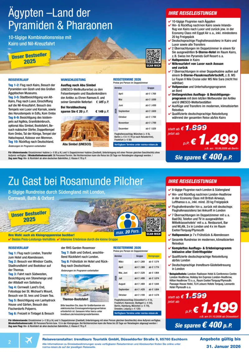 Norma-Reisen Prospekt vom 01.01.2026, Seite 2