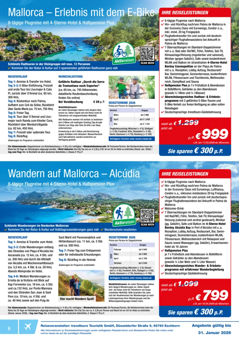 Norma-Reisen Prospekt vom 01.01.2026, Seite 8