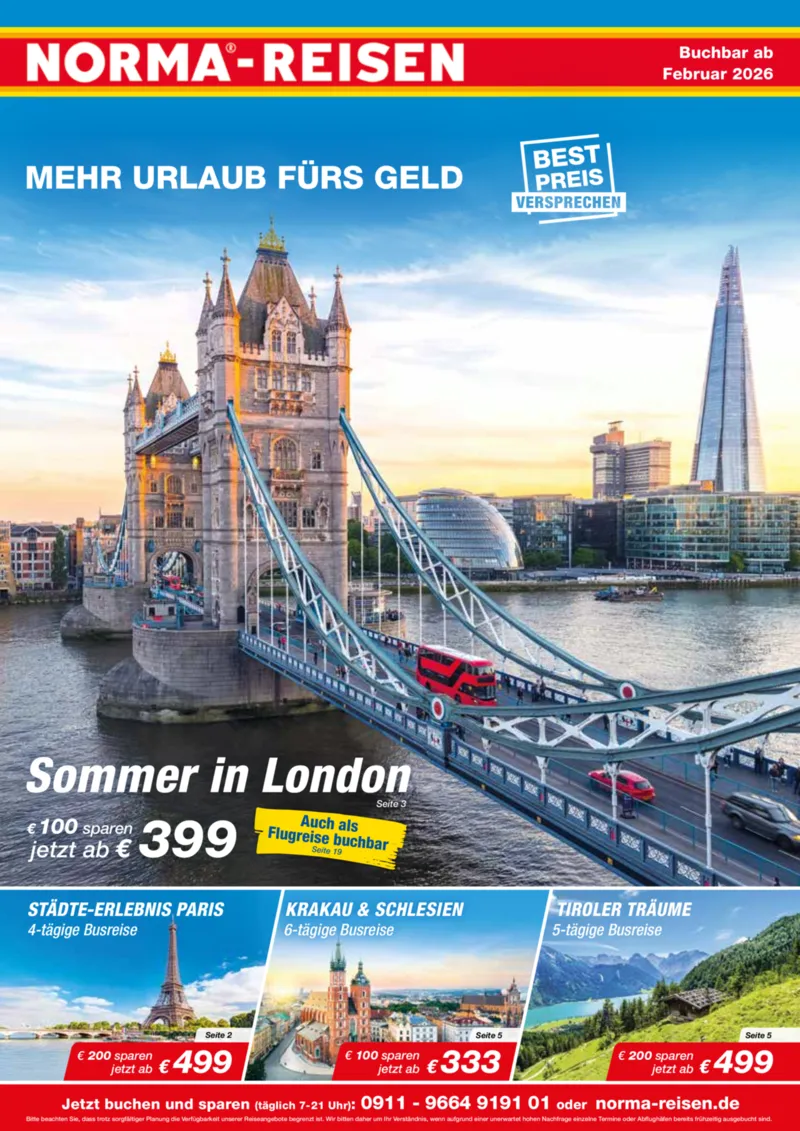 Norma-Reisen Prospekt vom 01.02.2026, Seite 1